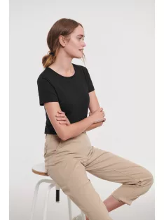Russel AUTHENTIC ECO BLACK organikus női környakas póló