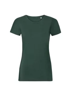   Russel AUTHENTIC ECO BOTTLEGREEN organikus női környakas póló