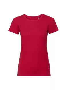 Russel AUTHENTIC ECO RED organikus női környakas póló