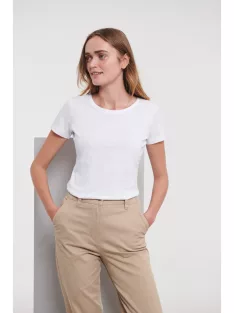 Russel AUTHENTIC ECO WHITE organikus női környakas póló