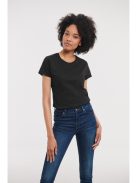 Russel SLIM-T BLACK női környakas póló