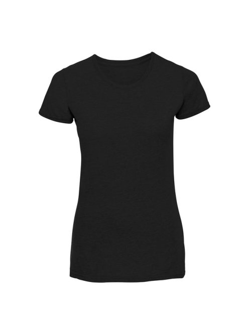 Russel HD-T BLACK prémium női környakas póló