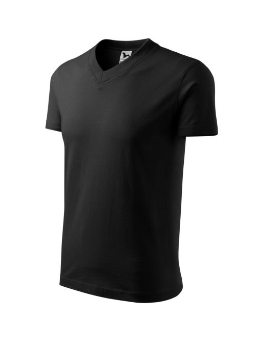 Malfini V-NECK BLACK v-nyakú férfi póló