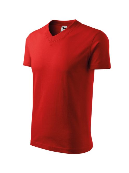 Malfini V-NECK RED v-nyakú férfi póló