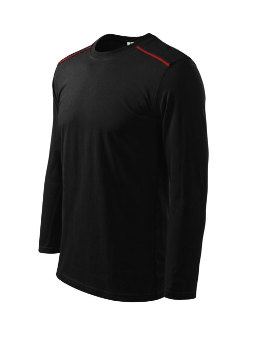 Malfini LONG SLEEVE DARK BLACK hosszúujjú férfi póló