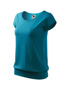 Malfini CITY TURQUOISE környakas női póló