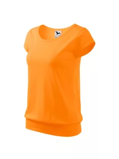 Malfini CITY TANGERINE környakas női póló