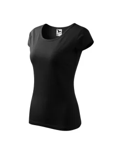 Malfini PURE BLACK környakas női póló