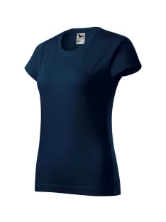 Malfini BASIC NAVY környakas női póló