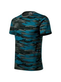 Malfini CAMOUFLAGE PETROL környakas férfi póló