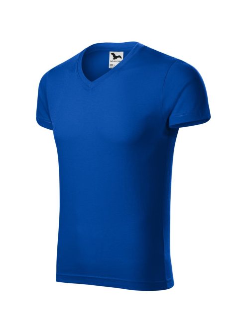 Malfini SLIM FIT V-NECK ROYAL v-nyakú férfi póló