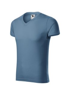 Malfini SLIM FIT V-NECK DENIM v-nyakú férfi póló