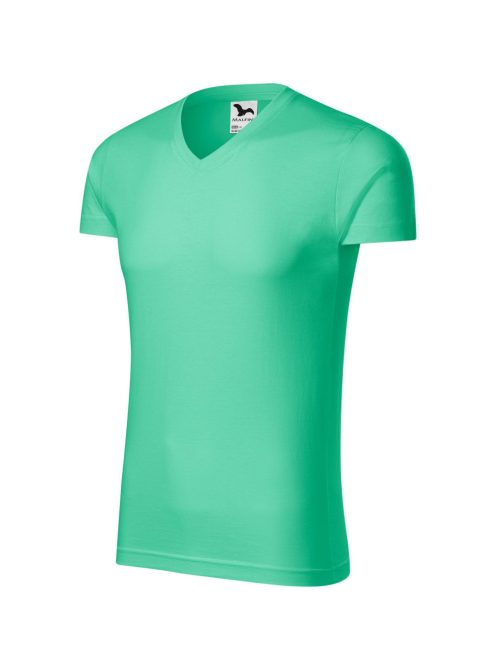 Malfini SLIM FIT V-NECK MINT v-nyakú férfi póló