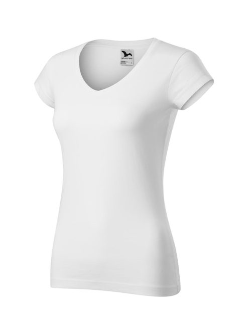 Malfini SLIM FIT V-NECK WHITE v-nyakú női póló