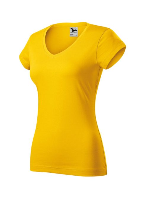 Malfini SLIM FIT V-NECK YELLOW v-nyakú női póló