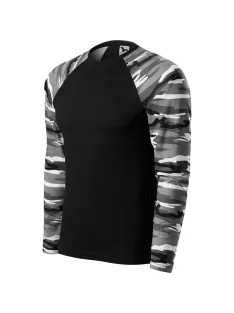 Malfini CAMOUFLAGE GREY hosszúujjú férfi póló