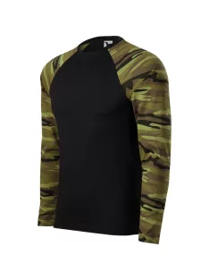 Malfini CAMOUFLAGE GREEN hosszúujjú férfi póló