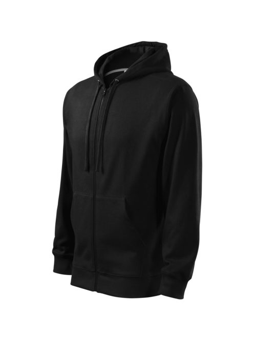 Malfini TRENDY ZIPPER BLACK zippzáros férfi pulóver