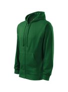 Malfini TRENDY ZIPPER BOTTLE GREEN zippzáros férfi pulóver