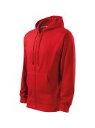 Malfini TRENDY ZIPPER RED zippzáros férfi pulóver