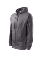 Malfini TRENDY ZIPPER STEEL GRAY zippzáros férfi pulóver