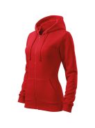 Malfini TRENDY ZIPPER RED zippzáros női pulóver