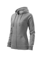 Malfini TRENDY ZIPPER DARK GRAY zippzáros női pulóver