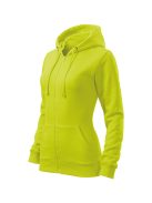 Malfini TRENDY ZIPPER LIME zippzáros női pulóver