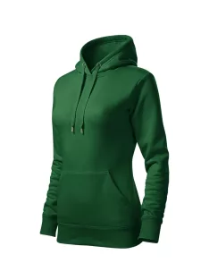 Malfini CAPE BOTTLE GREEN  kapucnis női pulóver