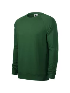 Malfini MERGER GREEN MELANGE környakas férfi pulóver