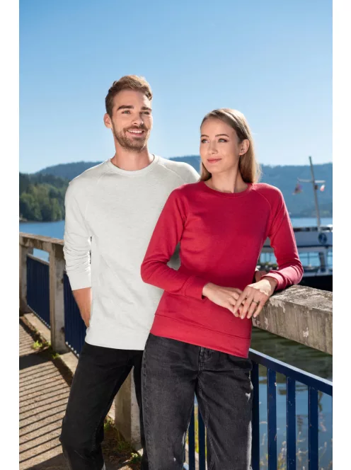 Malfini MERGER RED MELANGE környakas női pulóver