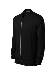 Malfini BOMBER BLACK zippzáros férfi pulóver