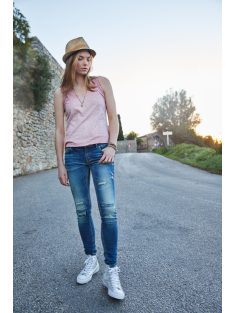 James & Nicholson SLUB DENIM ujjatlan női felső