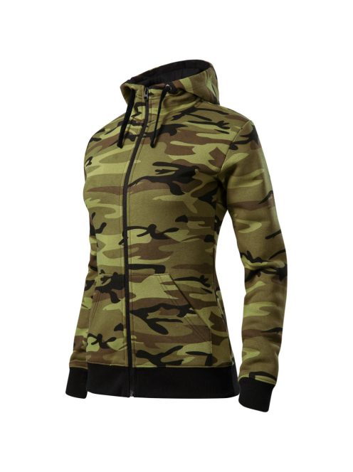 Malfini CAMO GREEN zippzáros női pulóver