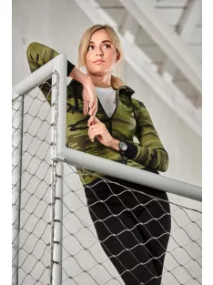 Malfini CAMO GREEN zippzáros női pulóver