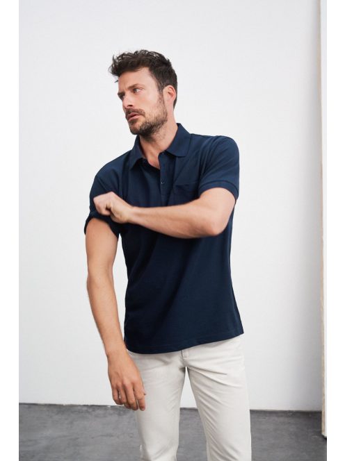 James & Nicholson HEAVY WHITE férfi galléros póló