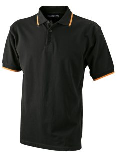   James & Nicholson TIPPING BLACKORANGE férfi galléros póló