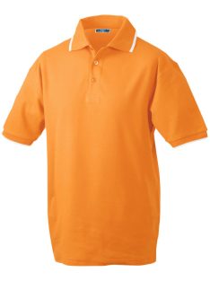   James & Nicholson TIPPING ORANGEWHITE férfi galléros póló