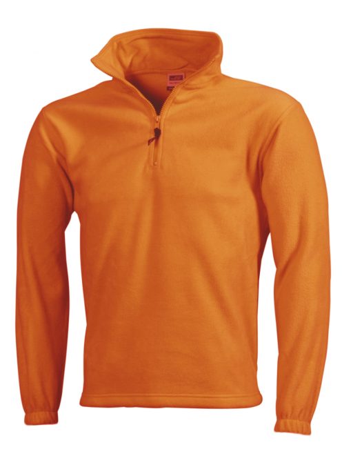 James & Nicholson FLEECE ORANGE férfi polár pulóver