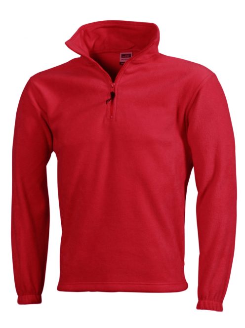 James & Nicholson FLEECE RED férfi polár pulóver