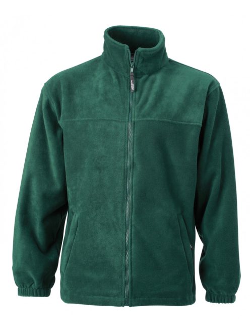 James & Nicholson FLEECE DARKGREEN férfi polár pulóver