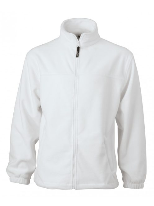 James & Nicholson FLEECE WHITE férfi polár pulóver