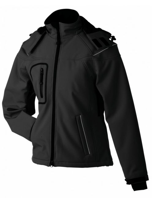 James & Nicholson WINTER SOFTSHELL BLACK női kabát