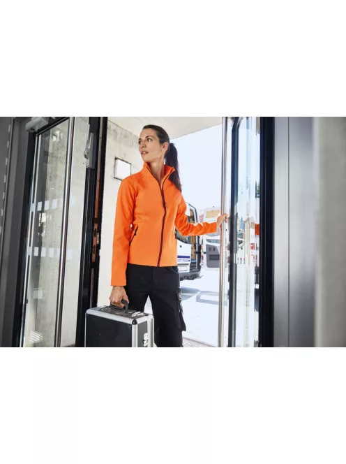 James & Nicholson TWOTONE ORANGE női technikai softshell kabát
