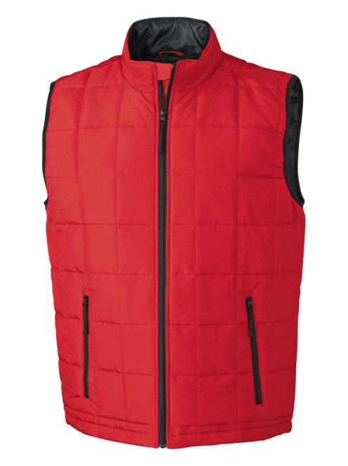 James & Nicholson PADDED LIGHT WEIGHT REDBLACK férfi mellény