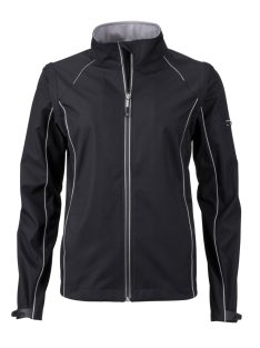  James & Nicholson ZIP-OFF SOFTSHELL BLACKSILVER női kabát és mellény
