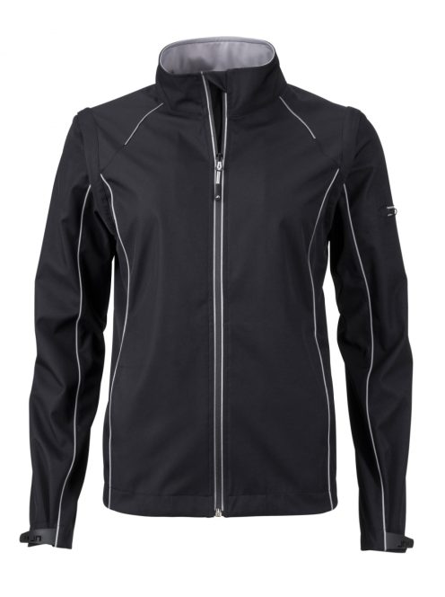 James & Nicholson ZIP-OFF SOFTSHELL BLACKSILVER női kabát és mellény