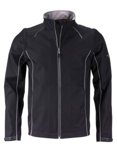   James & Nicholson ZIP-OFF SOFTSHELL BLACKSILVER férfi kabát és mellény