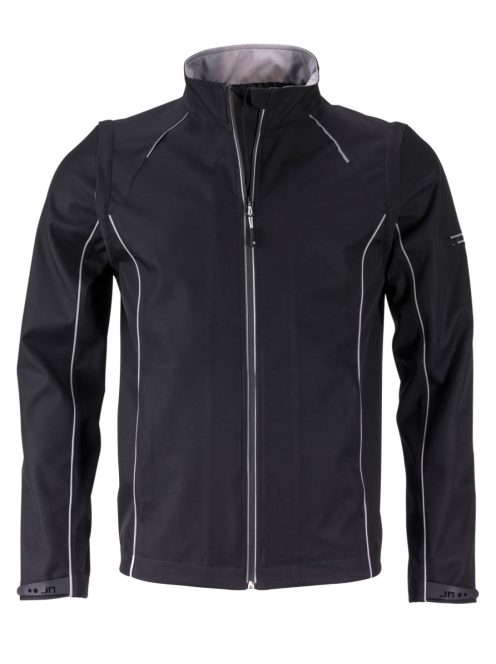 James & Nicholson ZIP-OFF SOFTSHELL BLACKSILVER férfi kabát és mellény