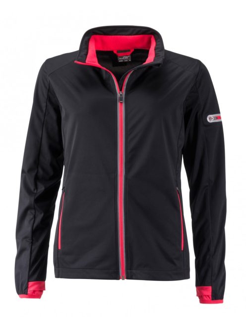 James & Nicholson SPORTS SOFTSHELL BLACKRED női kabát